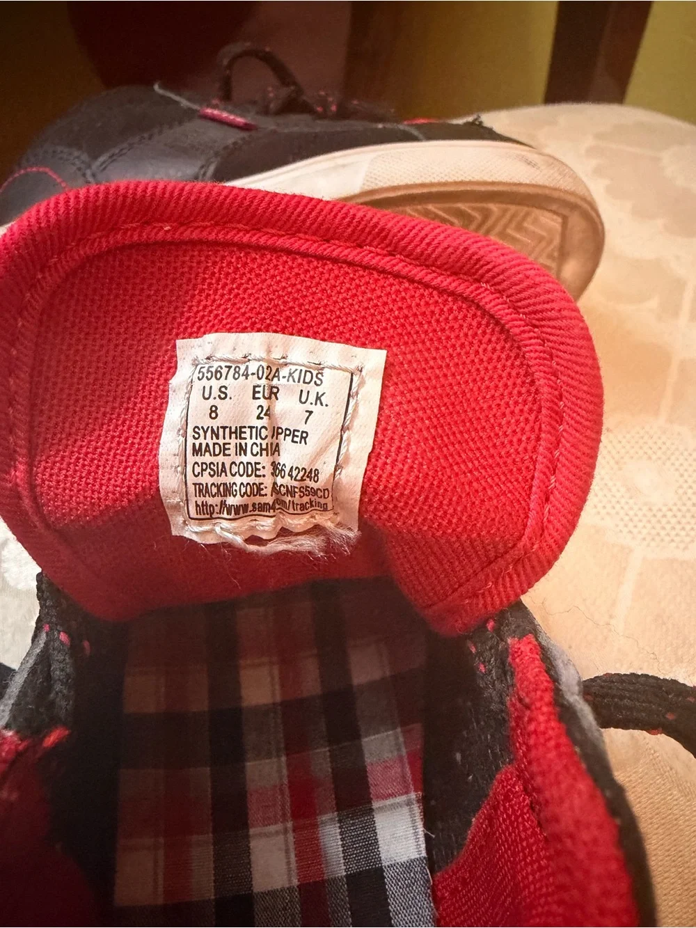 Levi's Black and Red Toddler Size 8 High-Top Sneakers
